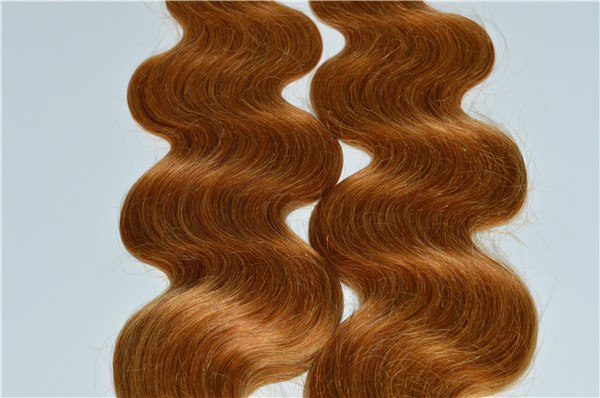 body wave human blond hair extension XS019